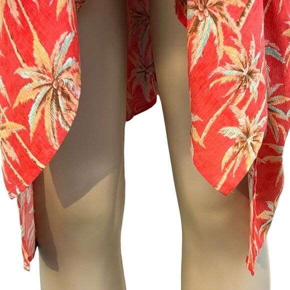 Body Glove Coral Print Cover Up One Size Orange Coral Palm Tree Print - Picture 10 of 16